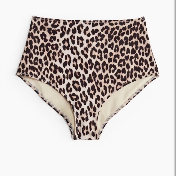 H&M Other - Leopard Print High-Waist Swim Bottoms